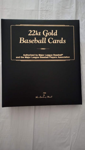 Danbury Mint 22kt Gold Baseball Cards collector album cover