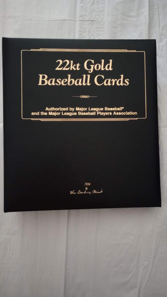 Danbury Mint 22kt Gold Baseball Cards collector album cover
