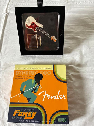 2023 Fender Dynamic Duo 2 x 1 oz .9999 Fine Silver Coin Set by PAMP – Solomon Islands