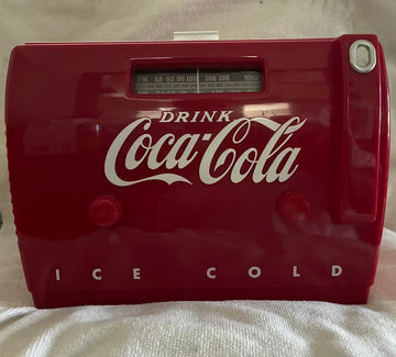 Vintage Coca-Cola Ice Cold AM/FM radio - front view