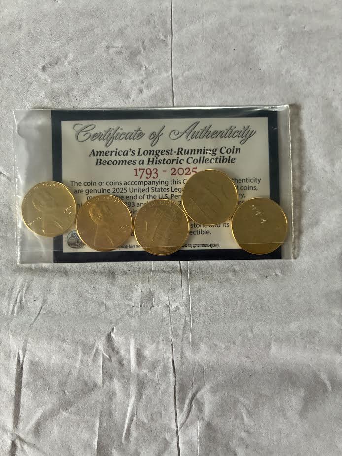 24K Gold Plated 1793–2025 American Longest Running Coin Collectible with Certificate of Authenticity