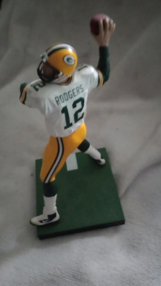 McFarlane Toys Aaron Rodgers #12 Green Bay Packers Action Figure - throwing pose