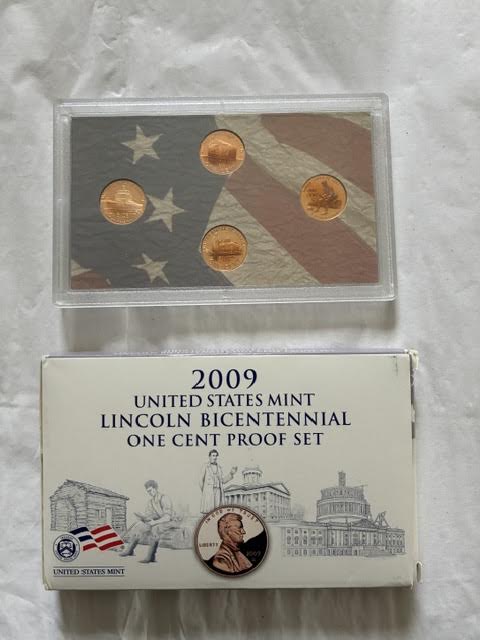 2009 United States Mint Lincoln Bicentennial One Cent Proof Set with original box