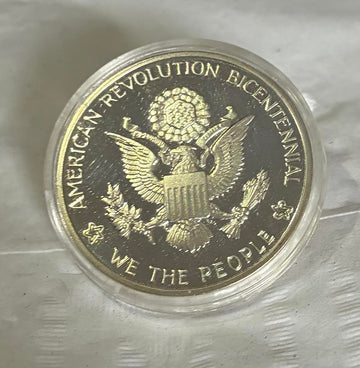 American Revolution Bicentennial coin reverse - We The People with Great Seal eagle