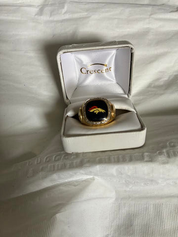 Denver Broncos limited edition ring in Crescent Jewelers gift box