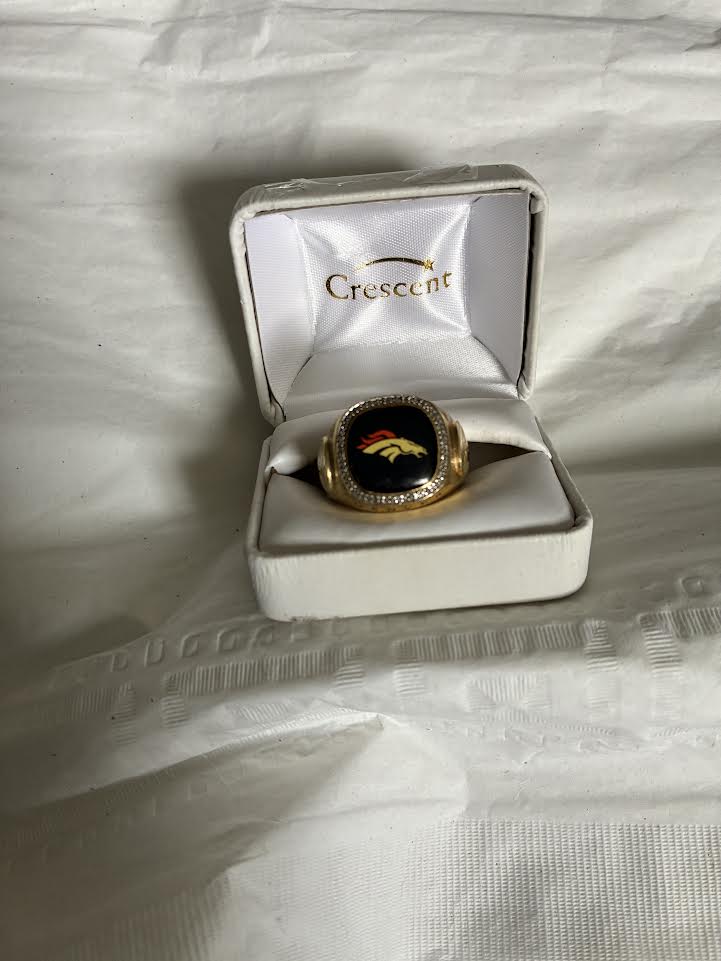 Denver Broncos limited edition ring in Crescent Jewelers gift box
