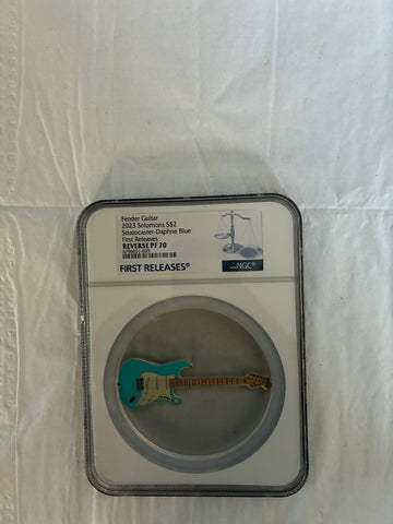 2022 Solomon Islands $2 Fender Stratocaster Guitar-Shaped Silver Coin NGC Reverse PF 70 First Releases