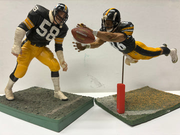 Jack Lambert & Hines Ward Pittsburgh Steelers McFarlane NFL Figures Lot w/ Bases (Loose)