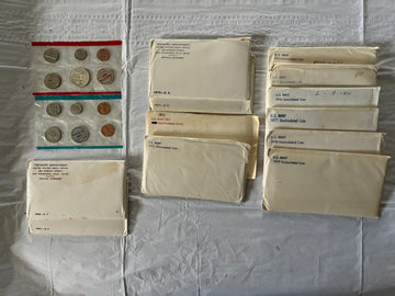 1968–1979 Complete Run of 12 U.S. Mint Uncirculated Coin Sets in Original Government Envelopes