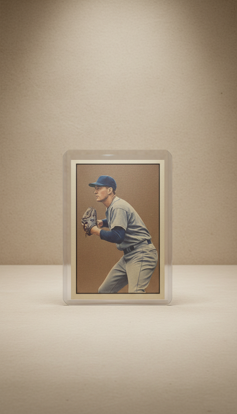 Vintage Baseball Card in Sleeve