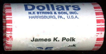 2009 James K. Polk Presidential $1 Coin Roll – 25 Brilliant Uncirculated Golden Dollars Sealed